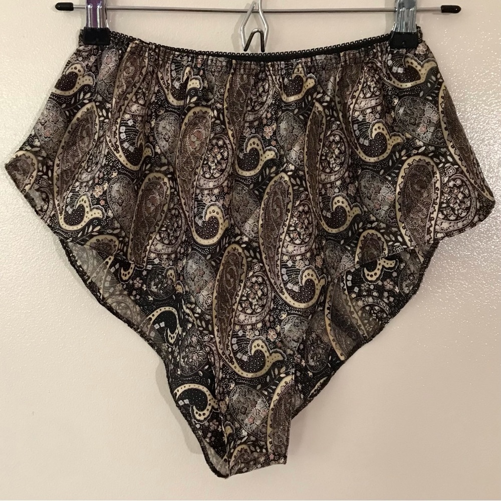 Indulgence • Medium • Vintage High Cut Semi Sheer Sleep Lingerie Shorts